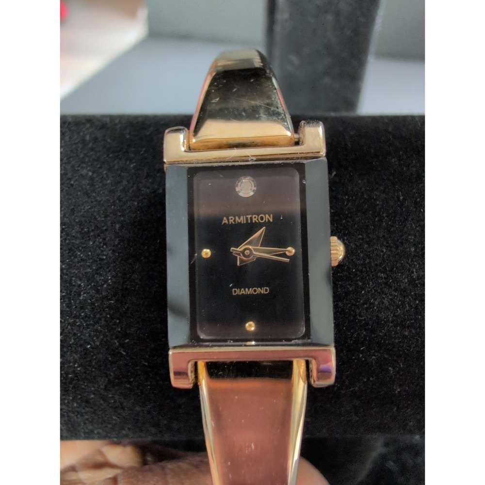 ARMITRON 75/5322GP Diamond Quartz Analog Women's Watch New Battery